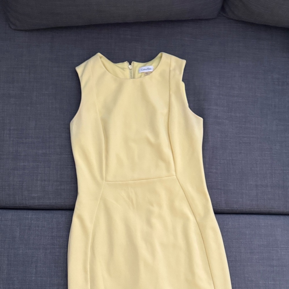 Calvin Klein Light Yellow Midi Dress